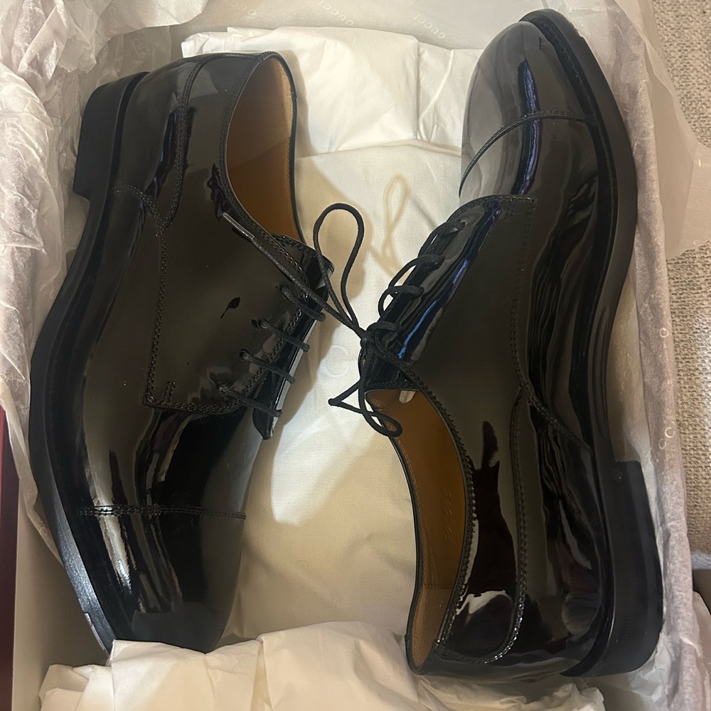 Gucci Men's Black Leather Shoes NWT - Picture 10 of 10